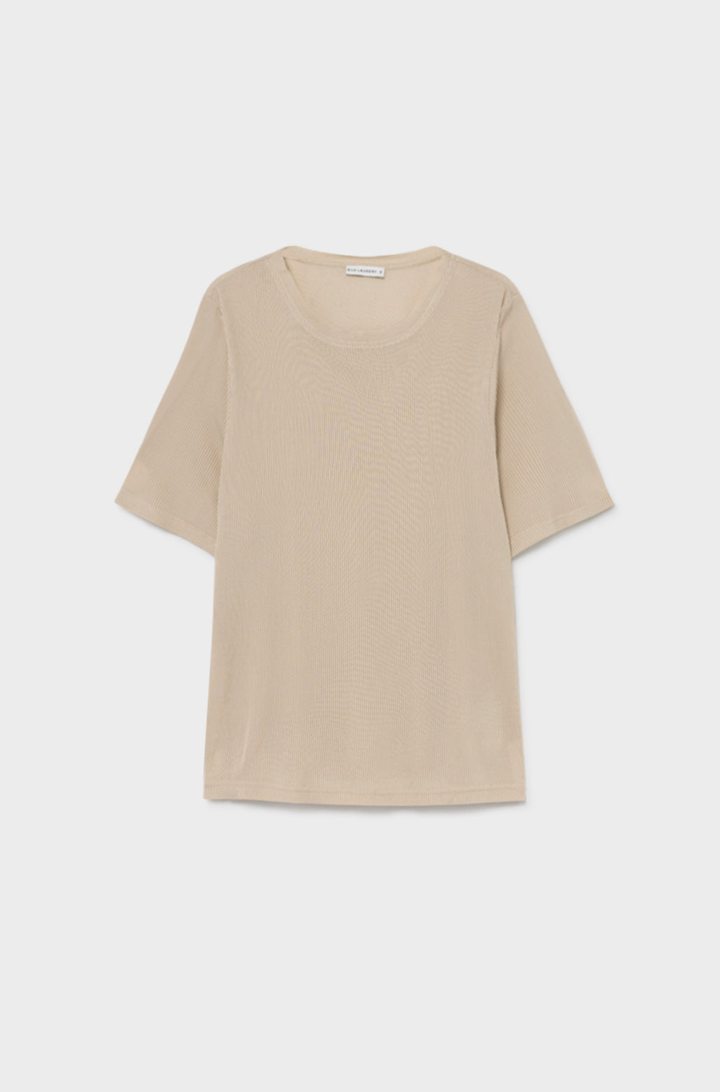 RIBBED T-SHIRT HAZELNUT