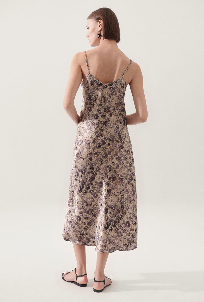 90S SLIP DRESS ASTER FLORAL