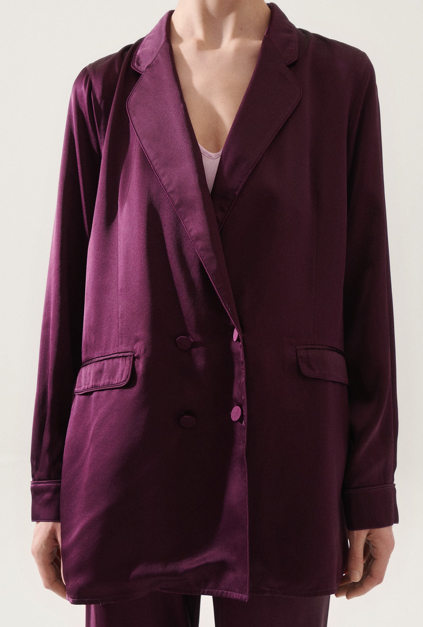 RELAXED BLAZER BLOOD PLUM