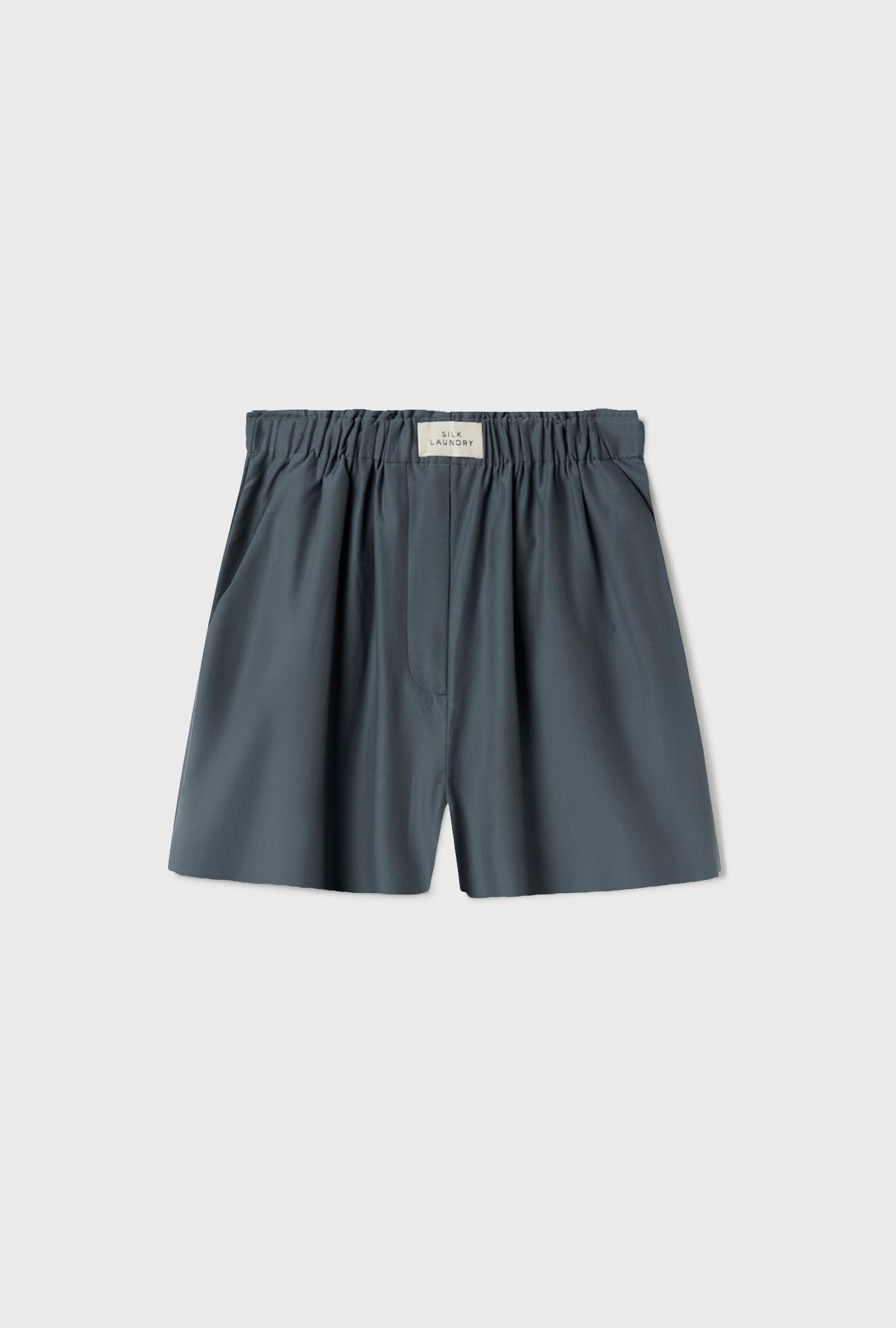 COTTON SILK BOXERS SLATE