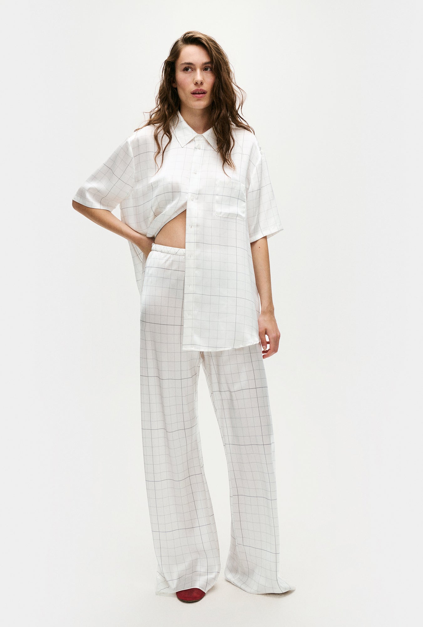 BIAS CUT PANTS GRID